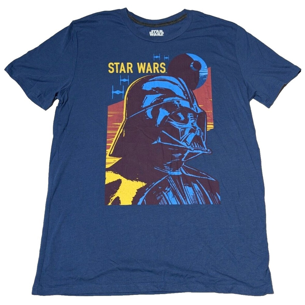 STAR WARS DARTH VADER  DEATH STAR Men Large FIFTH SUN Graphic T-Shirt